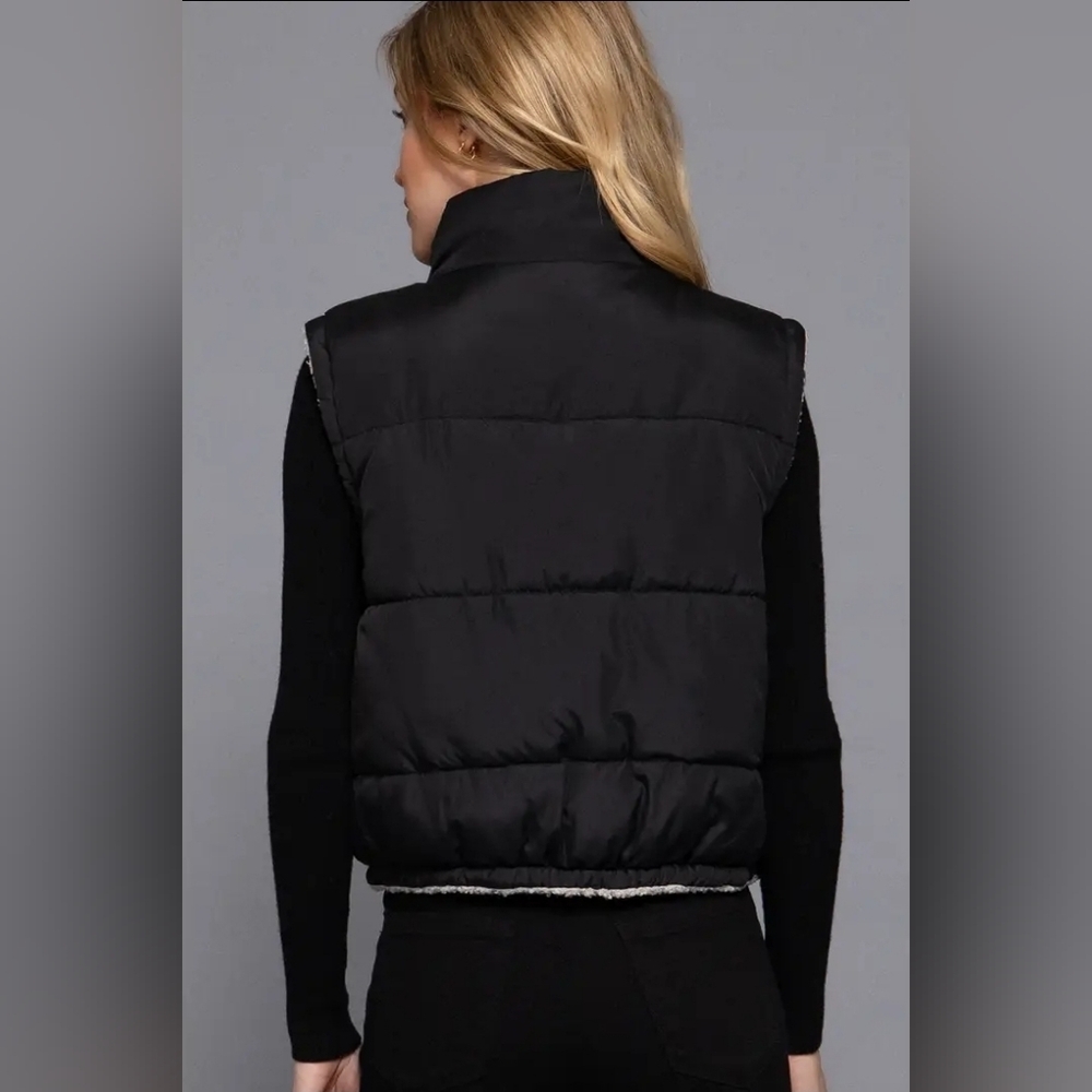 Reversible Fur Padding Vest - Picture 3 of 5